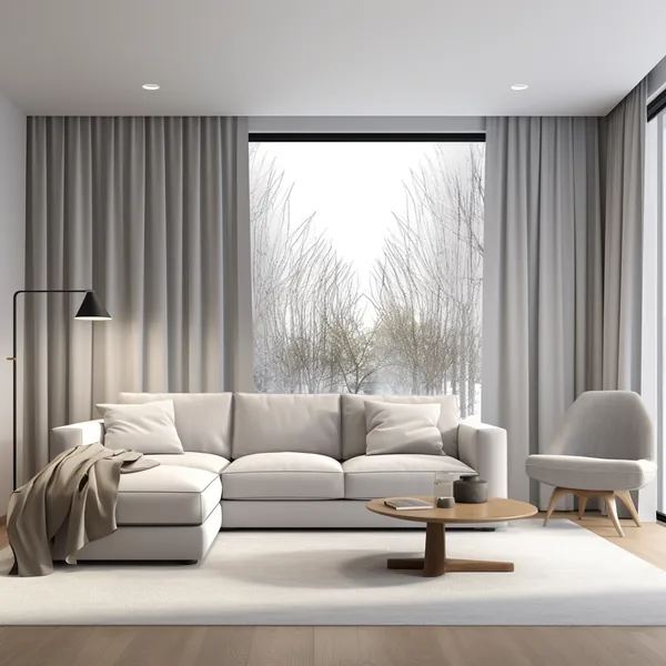 Cortina Blackout White en ambiente