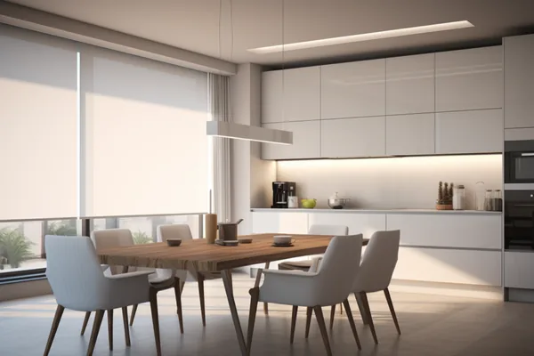 Persiana Solar Screen 5% White en ambiente