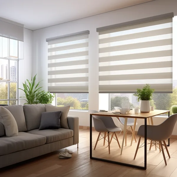 Persiana Sheer Elegance Ivory en ambiente, vista 2