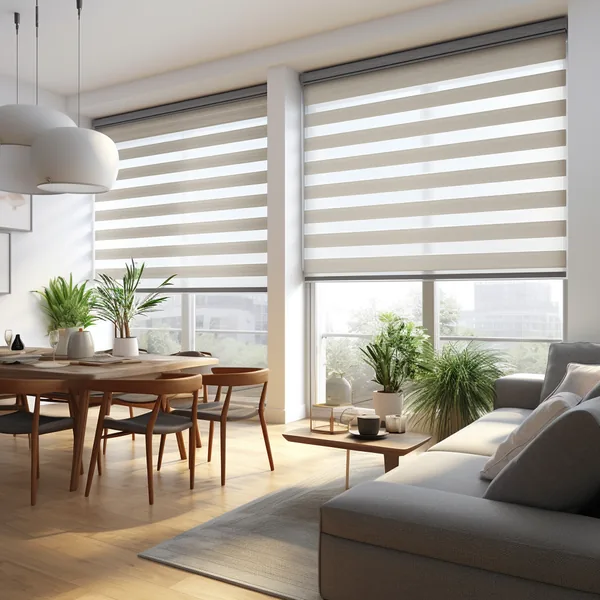 Persiana Sheer Elegance White en ambiente, vista 2